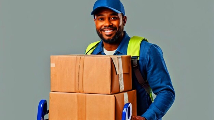 delivery-concept-portrait-handsome-african-american-delivery-man-courier-pushing-hand-truck_555090-100597